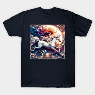 art nouveau unicorn T-Shirt